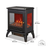 De Vielle Premium 3D Electric Stove 1850w-Black│DEF012686