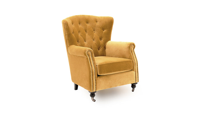 Darby Mustard Wingback Chair│DBY-321-MS