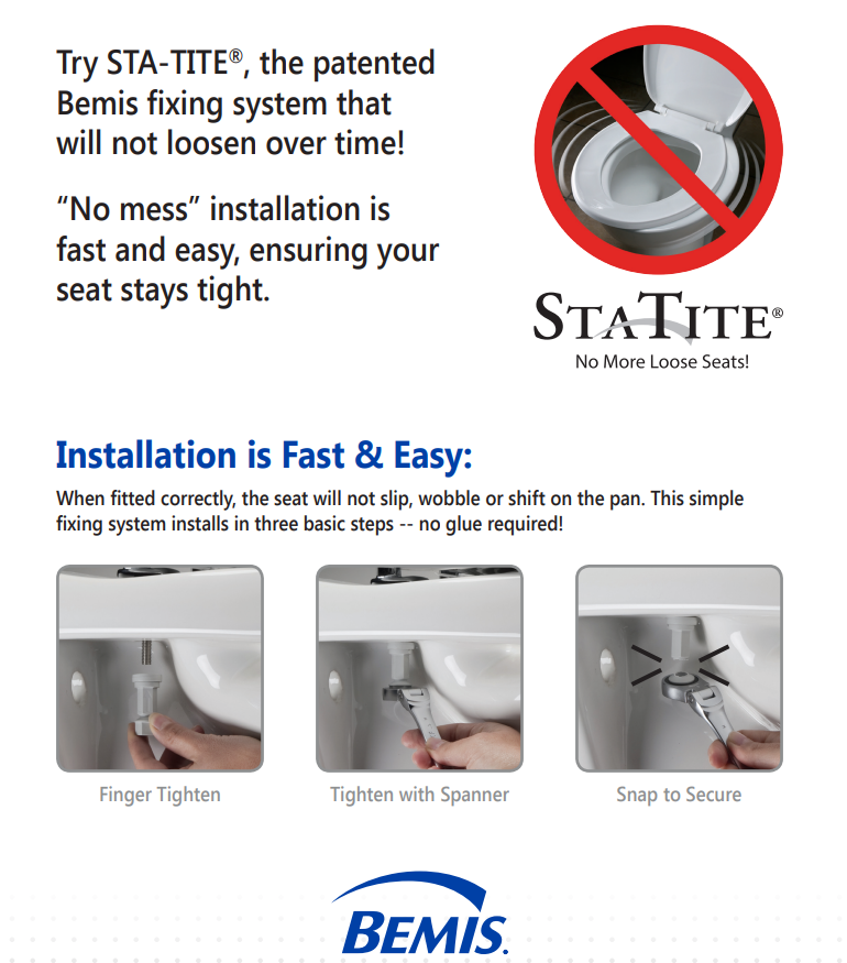 Bemis Venezia Ultra-Fix Heavy Duty Toilet Seat Slow Close | EA18