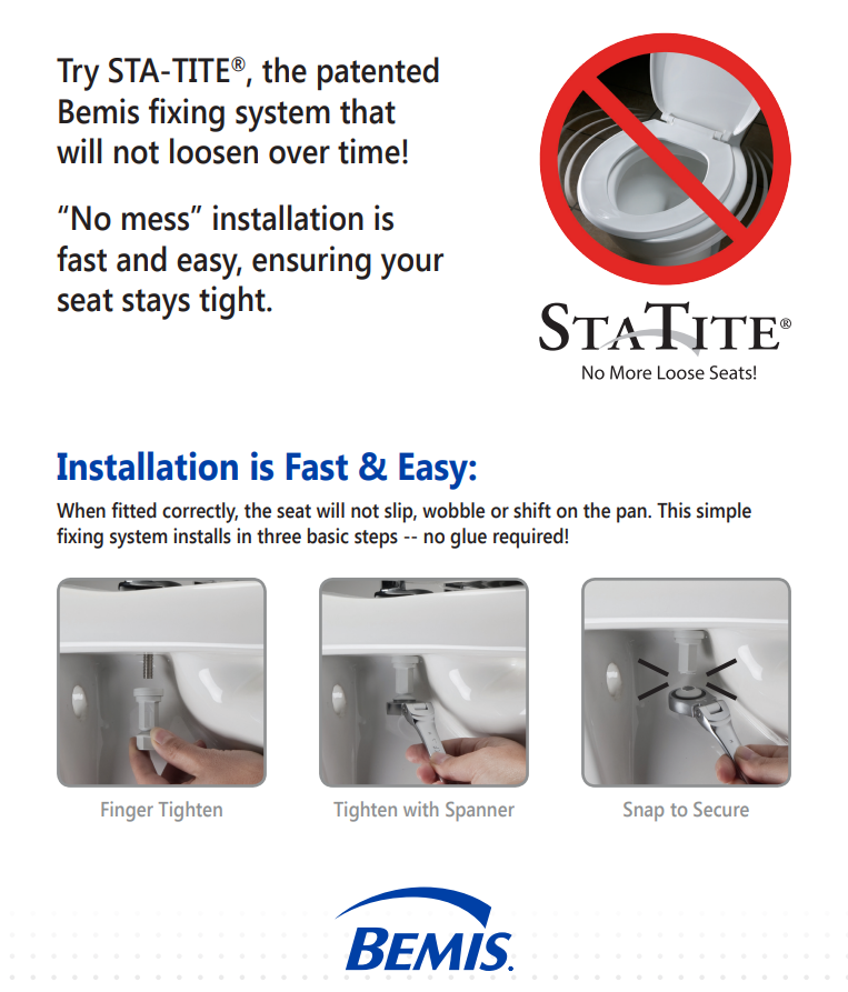 Bemis Chester Ultra-Fix Toilet Seat | EA23