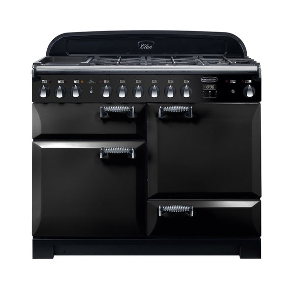 Rangemaster Elan 110cm Dual Fuel- Black/Chrome│ELA110DFFBL/