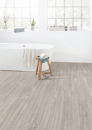 Soria Aqua Oak Light Grey Laminate Flooring AC4 | EPL178