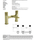 Erla Bath Filler Brushed Brass | ERLA03BB