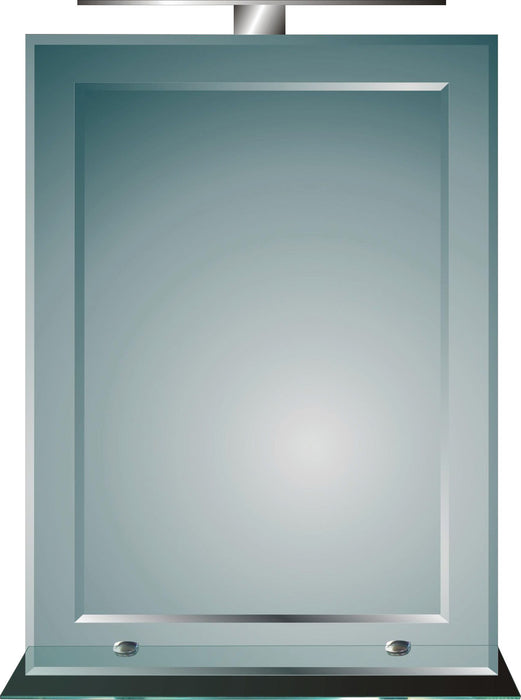 Double Bevelled LED Mirror With Shelf │FDOBS11