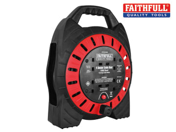 Faithfull 10m Semi-Enclosed Cable Reel│FPPCR10MSE
