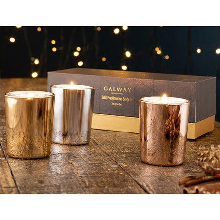 Belleek Galway Crystal Gold, Frankincense & Myrrh Candle  | GCT08