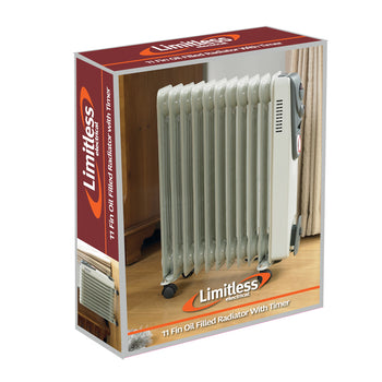 Limitless 11 Fin Oil Filled Radiator with Timer
