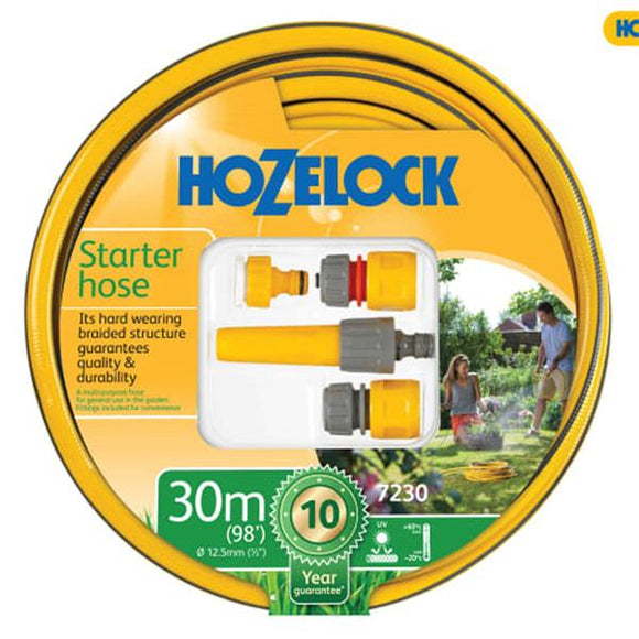 Hozelock 30m Starter Hose Set with Fittings│HOZ72309000