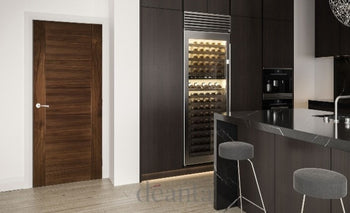 HP12SC Contemporary Solid Walnut Fire Door