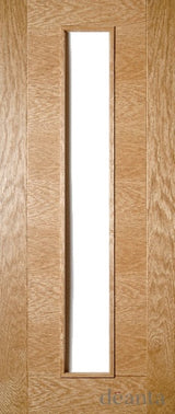 HP16G Contemporary Glazed/Unglazed Solid Oak Fire Door