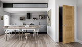 HP32 Contemporary Solid Oak Fire Door