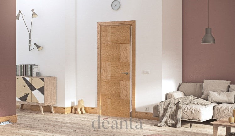 HP34 Minimal & Modern Styled Oak Fire Door