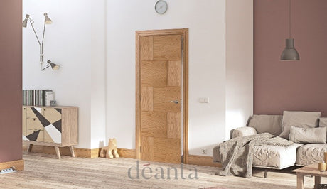 HP34 Minimal & Modern Styled Oak Fire Door