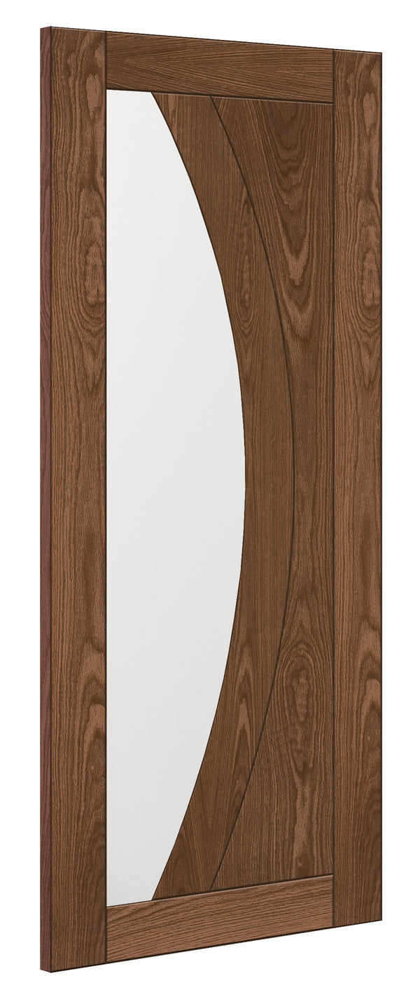HP35GC Minimal & Modern Styled Glazed Walnut Door