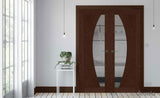 HP35GF Minimal & Modern Styled Glazed Walnut Door