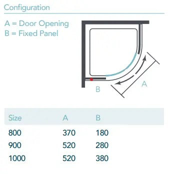 Merlyn Ionic Essence Framed 2 Door Quadrant