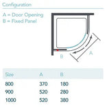 Merlyn Ionic Essence Framed 2 Door Quadrant