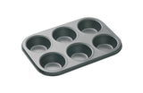MasterClass Non-Stick 6 Hole Deep Baking Pan│KCMCHB6