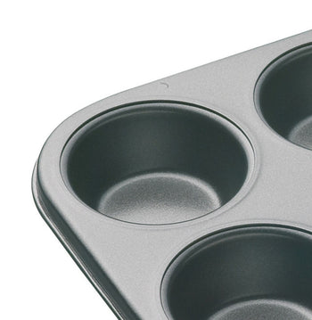 MasterClass Non-Stick 6 Hole Deep Baking Pan│KCMCHB6