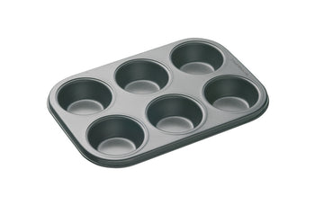 MasterClass Non-Stick 6 Hole Deep Baking Pan│KCMCHB6