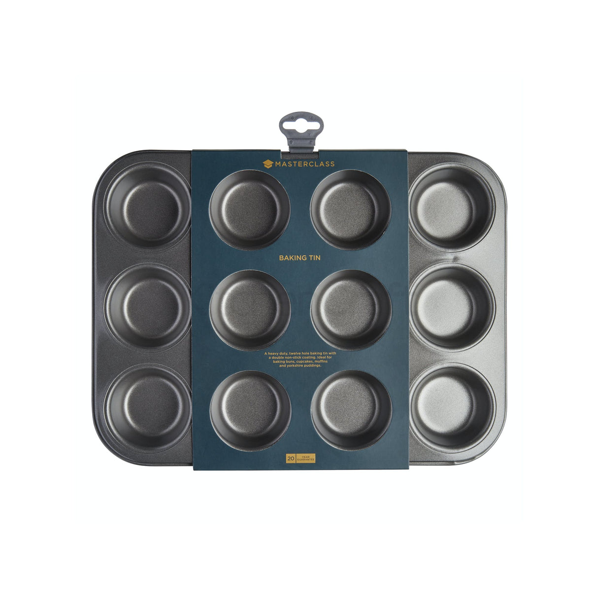 MasterClass Non-Stick 12 Hole Deep Baking Pan│KCMCHB7