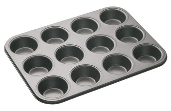 MasterClass Non-Stick 12 Hole Deep Baking Pan│KCMCHB7