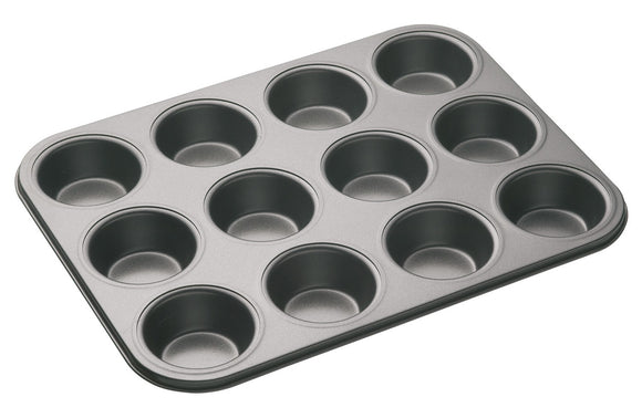 MasterClass Non-Stick 12 Hole Deep Baking Pan│KCMCHB7