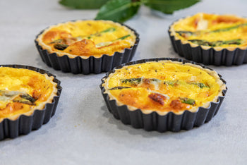 KitchenCraft Non-Stick Mini Fluted Flan Tins Set │KCMINIFLANPK4