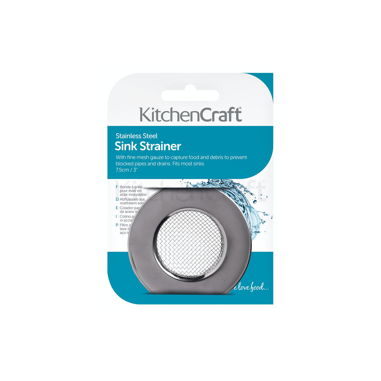 Kitchen Craft Stainless Steel Sink Strainer│KCSINK