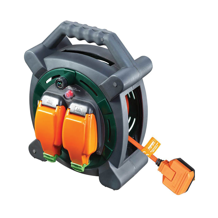 Masterplug Cable Reel c/w 2 x Outdoor Sockets│LCEHLP20132IP