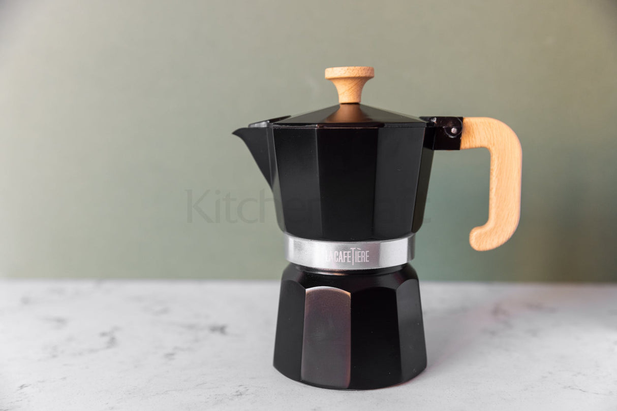 La Cafetière Venice Aluminium 6 Cup Espresso Maker -Black│LCVEN6CPBLKW