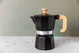 La Cafetière Venice Aluminium 6 Cup Espresso Maker -Black│LCVEN6CPBLKW