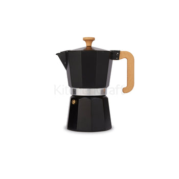La Cafetière Venice Aluminium 6 Cup Espresso Maker -Black│LCVEN6CPBLKW