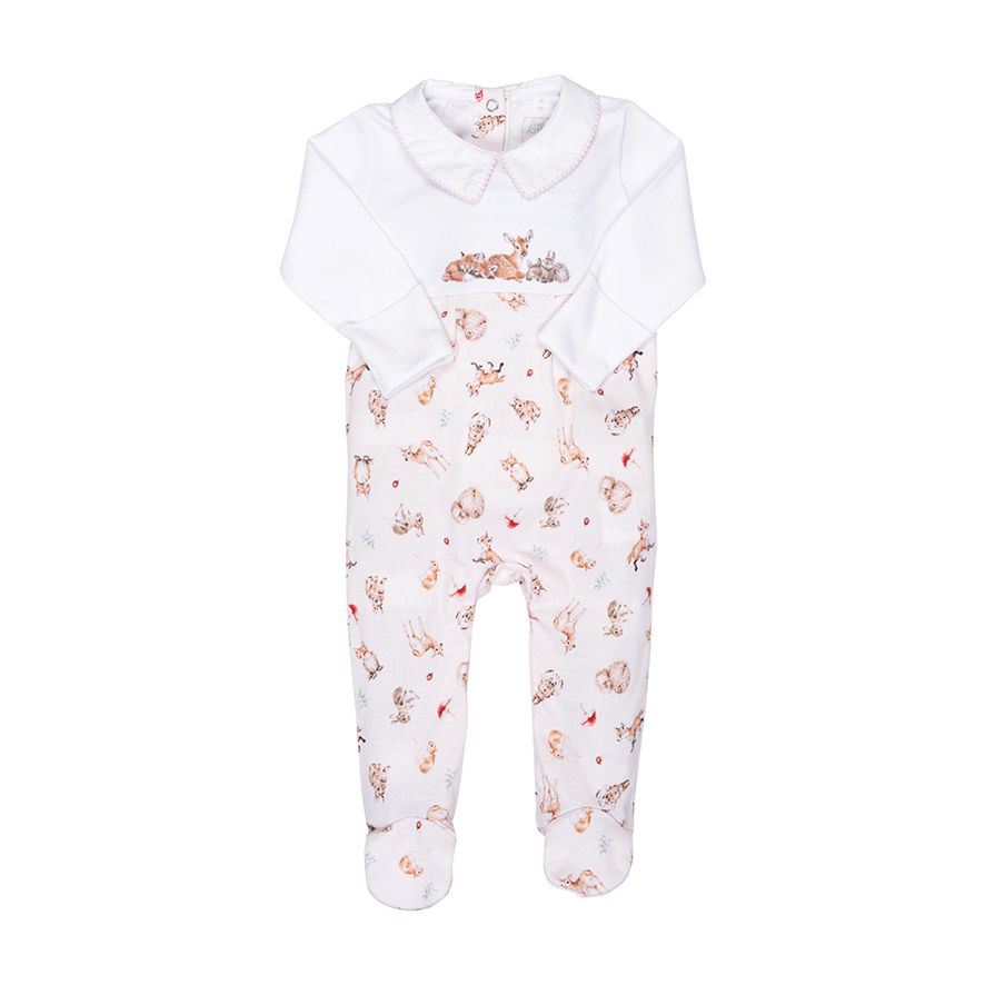 Wrendale Little Forest Woodland Animal Printed Babygrow