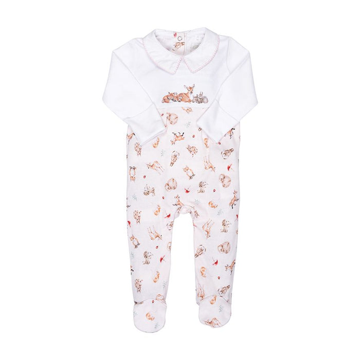 Wrendale Little Forest Woodland Animal Printed Babygrow
