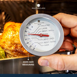 MasterClass Stainless Steel Large Meat Thermometer│MCMEATSS