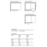 Merlyn Black Frameless Wetroom Panel