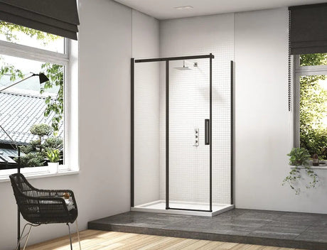 Merlyn Black Sliding Shower Door