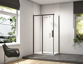 Merlyn Black Sliding Shower Door