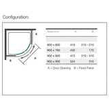 Merlyn Mbox 2 Door Quadrant Loft Height