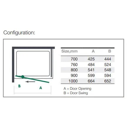 Merlyn Mbox Pivot Shower Door