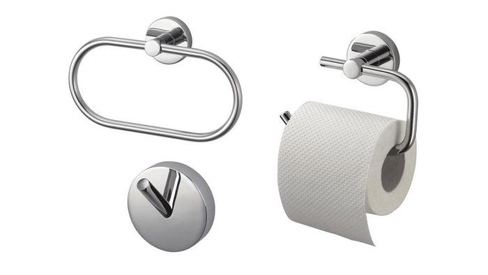 Kosmos Chrome 3 Piece Set (Hook, Roll Holder, Ring) │N1186616