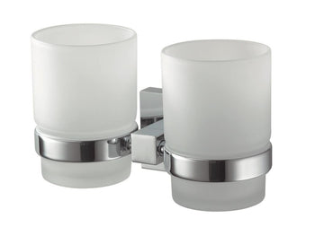 N280801 Mezzo Double Tumbler & Holder Chrome │N403008