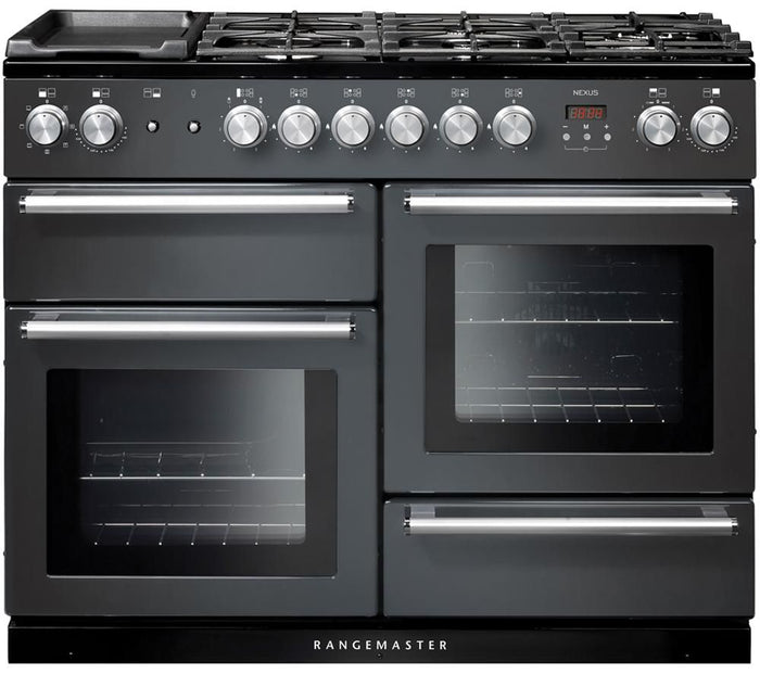 Rangemaster Nexus 110cm Dual Fuel-Slate/Chrome│NEX110DFFSL/C