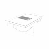 Nikolatesla Prime Induction Hob with Integrated Extraction │NIKOPRIMERECYCLEBL