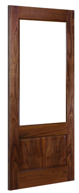 NM3G Glazed/Unglazed Two Panel Minimalistic Walnut Door