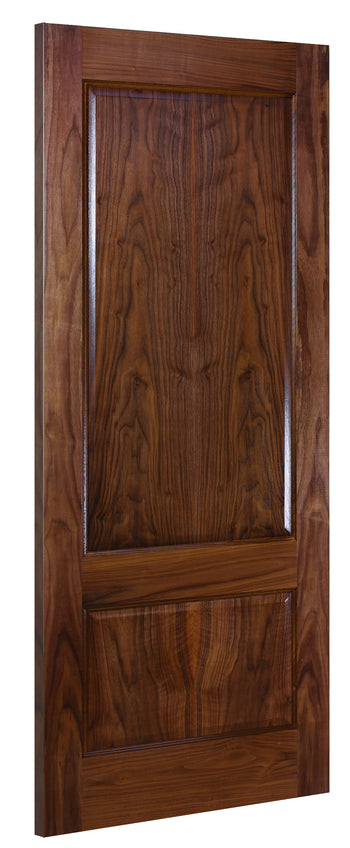 NM3 Two Panel Minimalistic Walnut Door