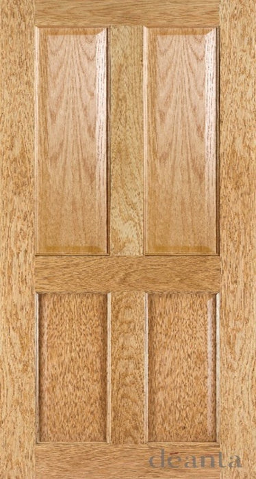 NM4 Classic 4 Panel Oak Fire Door