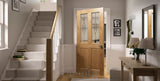 NM4GOK Glazed/Unglazed Classic 4 Panel Oak Door