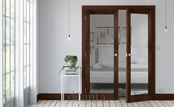 NM6GC Walnut Shaker Style Glazed Door